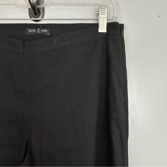 Eileen Fisher Black Linen Blend Trouser Pants Size Petite 4 - Picture 4 of 9